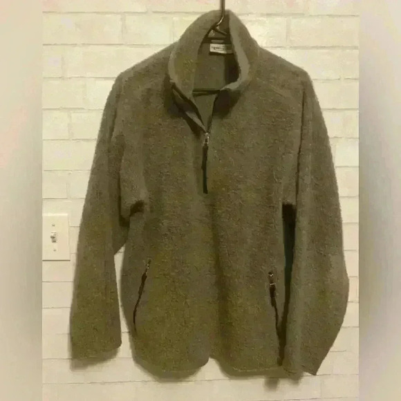 Vintage Obermeyer Heavy Wool blend Sweater Mens XL 1/4 Zip Pullover Nordic - Picture 1 of 4